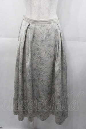 画像: an another angelus / リリーフラワーサテンタックスカート  グレー I-25-11-04-056-CA-SK-SA-ZI