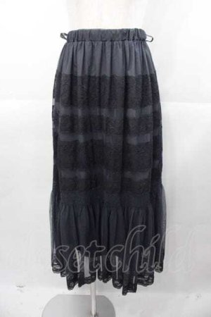 画像: an another angelus / レース使いチュールマーメイドスカート  黒 I-25-11-04-057-CA-SK-SA-ZI