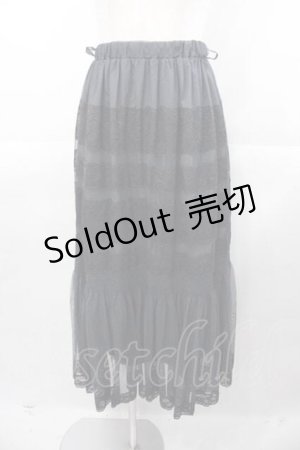 画像: an another angelus / レース使いチュールマーメイドスカート  黒 I-25-11-04-057-CA-SK-SA-ZI