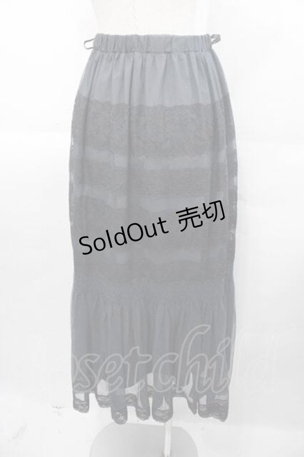 画像2: an another angelus / レース使いチュールマーメイドスカート  黒 I-25-11-04-057-CA-SK-SA-ZI (2)