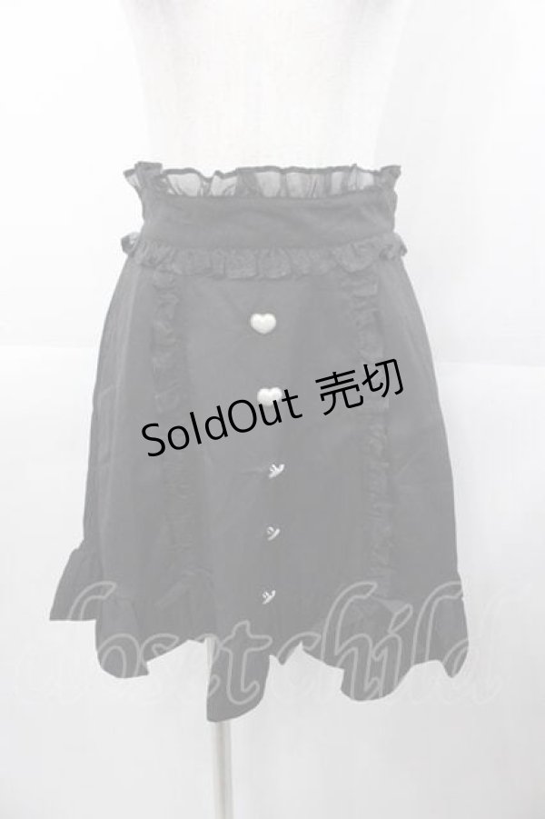 画像1: DearMyLove / オーガンジフリルリボンスカート M 黒Ｘ白 I-25-11-04-058-EL-SK-SA-ZI (1)