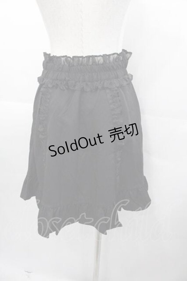 画像2: DearMyLove / オーガンジフリルリボンスカート M 黒Ｘ白 I-25-11-04-058-EL-SK-SA-ZI (2)