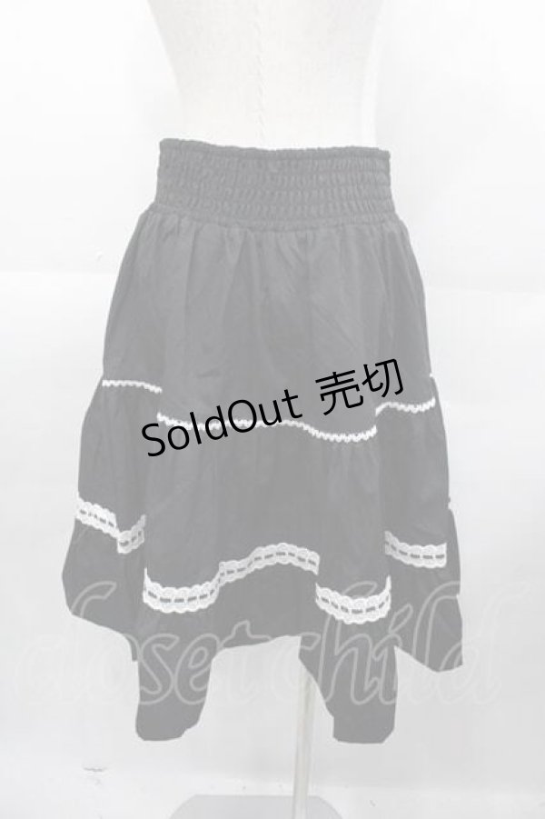 画像2: Eri Aino's Collection / シャーロットの水曜日スカート M 黒Ｘ白 I-25-11-04-059-LO-SK-SA-ZI (2)