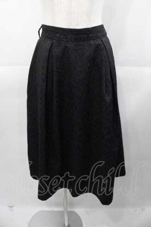 画像: an another angelus / ダマスク柄タックスカート  黒 I-25-11-04-060-CA-SK-SA-ZI