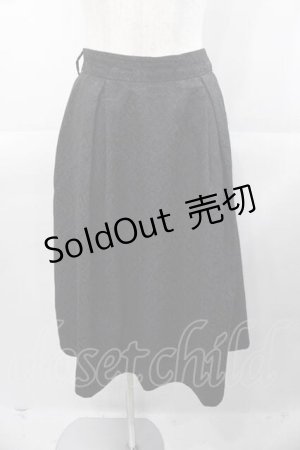 画像: an another angelus / ダマスク柄タックスカート  黒 I-25-11-04-060-CA-SK-SA-ZI