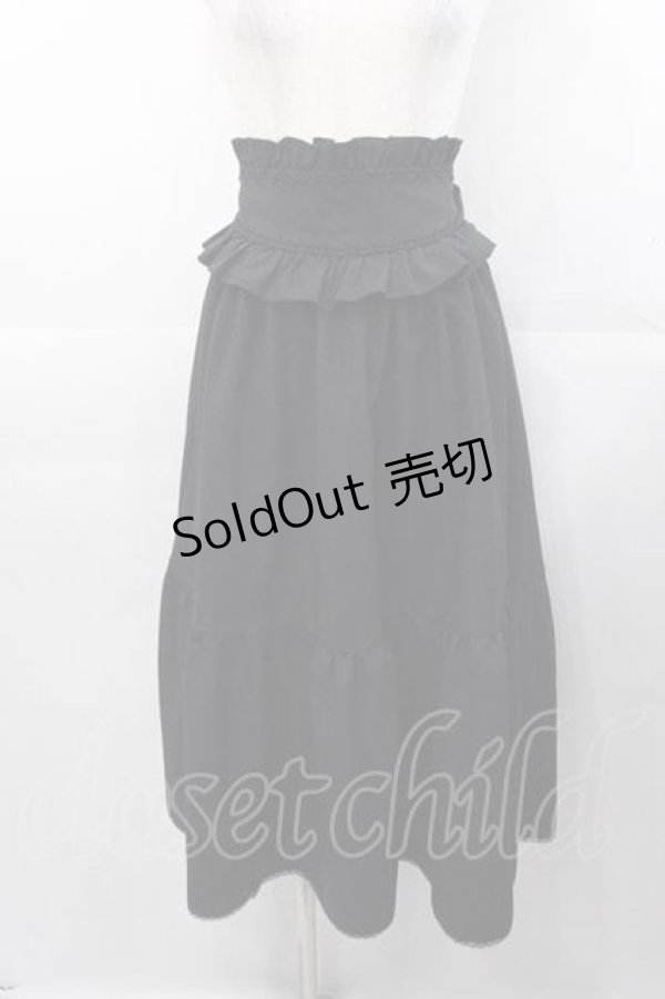 画像1: MIHO MATSUDA / 切替スカート  黒 I-25-11-04-064-GO-SK-SA-ZI (1)