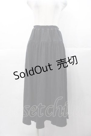 画像: INGEBORG / カットソースカート  ブラック I-25-11-04-066-LO-SK-SA-ZI