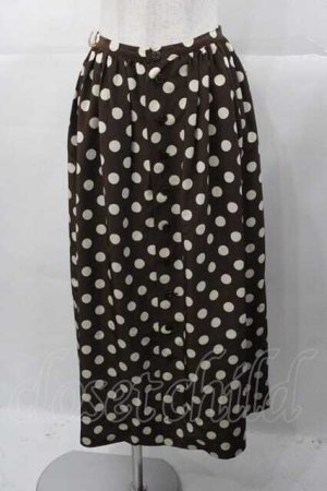 画像: PINK HOUSE / ポルカドットスカート  ブラウン I-25-11-04-072-LO-SK-SA-ZI