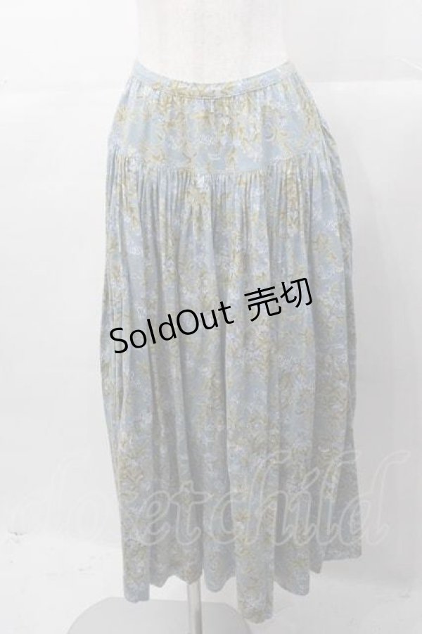 画像1: PINK HOUSE / 勿忘草プリントカットスカート  ブルー I-25-11-04-073-LO-SK-SA-ZI (1)