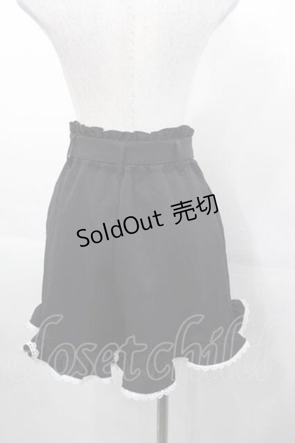 画像2: DearMyLove / パールバックル ショートパンツ  黒Ｘ白 I-25-11-04-077-EL-PA-SA-ZI (2)