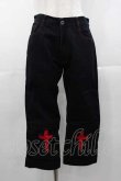 画像1: GOTHPUNKその他(買取対象外) / 裾十字架デザインパンツ  黒Ｘ赤 I-25-11-04-079-PU-PA-SA-ZI (1)