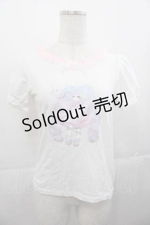 画像: Nile Perch / 魔法少女半袖カットソー  白ＸピンクＸラベンダー I-25-11-04-009-LO-TO-SA-ZI