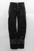 画像1: h.ANARCHY / 総柄&編み刺繍パンツ  黒Ｘ赤Ｘグレー I-25-11-04-082-HN-PA-SA-ZI (1)