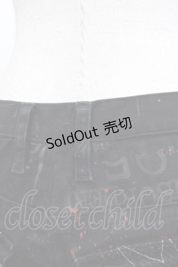 画像3: h.ANARCHY / 総柄&編み刺繍パンツ  黒Ｘ赤Ｘグレー I-25-11-04-082-HN-PA-SA-ZI (3)