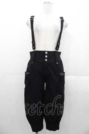 画像: Ozz oneste / サイドポケット刺繍ハイウエストサス付きパンツ  黒 I-25-11-04-086-OO-PA-SA-ZI