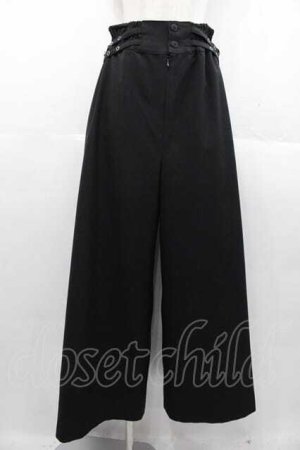 画像: MIHO MATSUDA / サイドベルトワイドパンツ  黒 I-25-11-04-087-GO-PA-SA-ZI