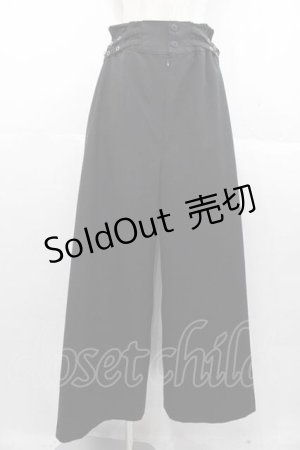 画像: MIHO MATSUDA / サイドベルトワイドパンツ  黒 I-25-11-04-087-GO-PA-SA-ZI