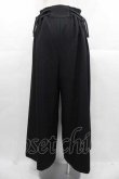 画像2: MIHO MATSUDA / サイドベルトワイドパンツ  黒 I-25-11-04-087-GO-PA-SA-ZI (2)