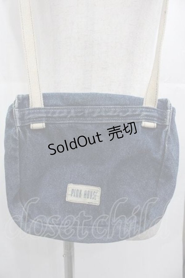 画像3: PINK HOUSE / デニムショルダーポーチ  青デニム I-25-11-04-090-LO-BG-SA-ZI (3)