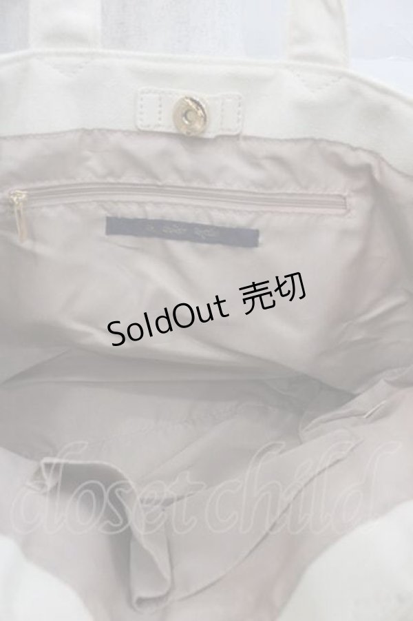 画像4: an another angelus / チュールフリルキャンバストートバッグ  アイボリー I-25-11-04-092-CA-BG-SA-ZI (4)