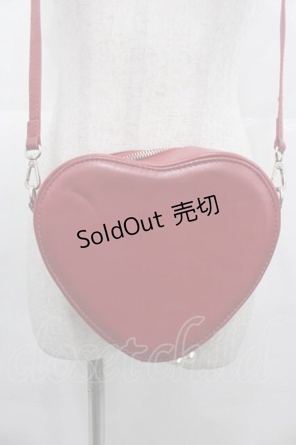 画像3: axes femme POETIQUE / ロゴプレートハートポシェット  赤 I-25-11-04-094-AX-BG-SA-ZI (3)