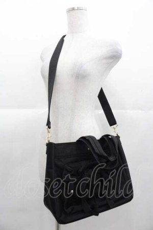 画像: Maison de FLEUR / ボンネルリボンショルダーバッグ  黒 I-25-11-04-100-LO-BG-SA-ZI