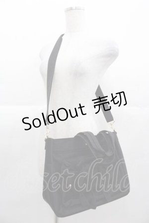 画像: Maison de FLEUR / ボンネルリボンショルダーバッグ  黒 I-25-11-04-100-LO-BG-SA-ZI