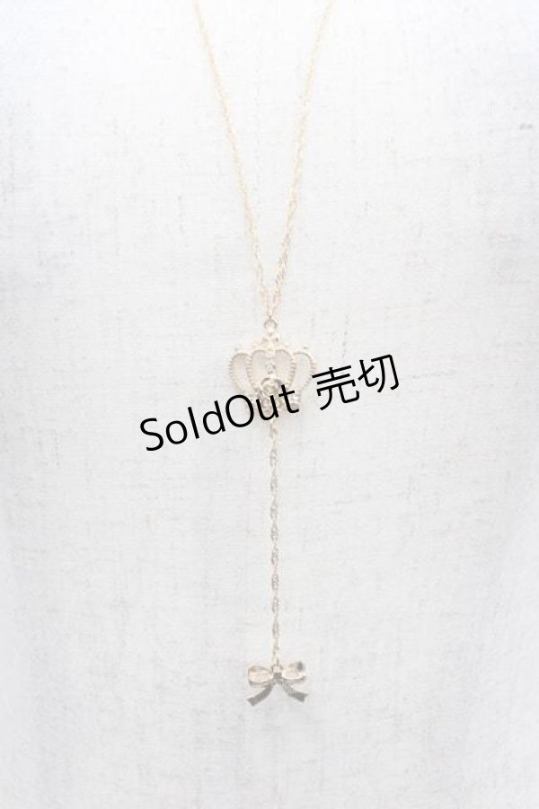 画像1: LOLITAその他(お買取対象外) / クラウンリボンネックレス  ゴールド I-25-11-04-101-LO-AC-SA-ZI (1)