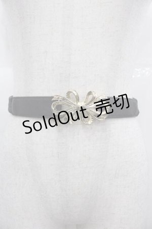 画像: axes femme / リボンゴムベルト  ゴールドＸ黒 I-25-11-04-104-AX-BL-SA-ZI