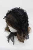 画像1: LOLITAその他(お買取対象外) / 蝶レースチュールヘッドドレス  黒 I-25-11-04-111-LO-AC-SA-ZI (1)