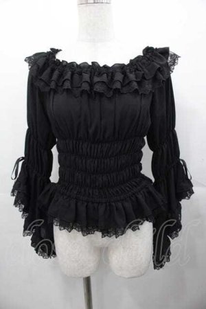 画像: Vallee lys / Blossom Breeze Blouse  黒 I-25-11-04-014-GO-BL-SA-ZI