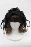 画像2: Whinny / リボンレースヘッドドレス  黒 I-25-11-04-114-PU-AC-SA-ZI (2)