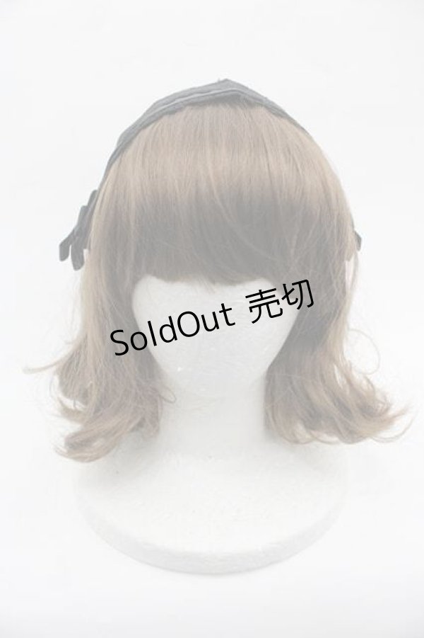 画像2: m petit by misako / ハートレースリボンヘッドドレス  黒 I-25-11-04-115-LO-AC-SA-ZI (2)