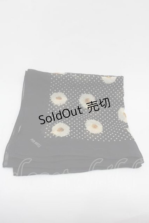 画像1: PINK HOUSE / マーガレット水玉大判スカーフ  ブラック I-25-11-04-119-LO-ZA-SA-ZI (1)