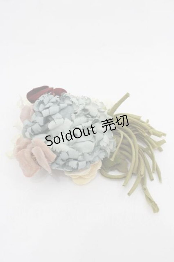 画像1: PINK HOUSE / ブーケコサージュ  サックスＸピンクＸ白Ｘ緑 I-25-11-04-124-LO-ZA-SA-ZI (1)