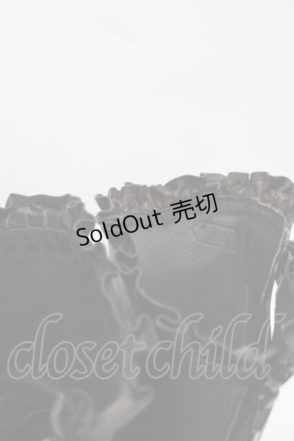 画像4: MIHO MATSUDA / フリルブーツ  ブラック I-25-11-04-125-GO-SH-SA-ZI (4)