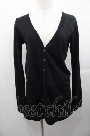 画像: PEACE NOW / ラメ片翼プリントロングカーディガン  黒Ｘシルバー I-25-11-04-017-PU-TO-SA-ZI