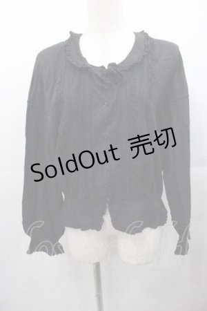 画像: KANEKO ISAO / リボン付き長袖ブラウス  ブラック I-25-11-04-018-EL-BL-SA-ZI