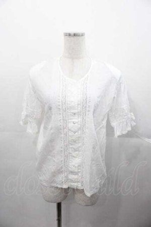 画像: PINK HOUSE / ホルターリボン付き半袖ブラウス  ホワイト I-25-11-04-022-LO-BL-SA-ZI