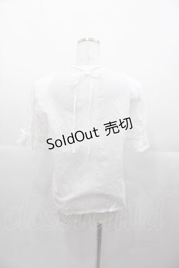 画像2: PINK HOUSE / ホルターリボン付き半袖ブラウス  ホワイト I-25-11-04-022-LO-BL-SA-ZI (2)