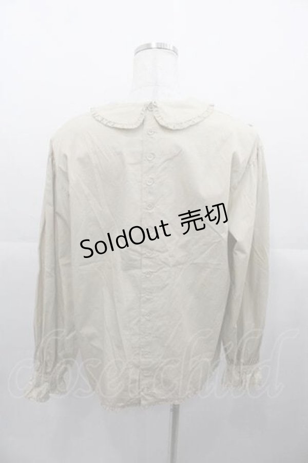 画像2: PINK HOUSE / レースヨーク&フリル襟長袖ブラウス  ベージュ I-25-11-04-023-LO-BL-SA-ZI (2)