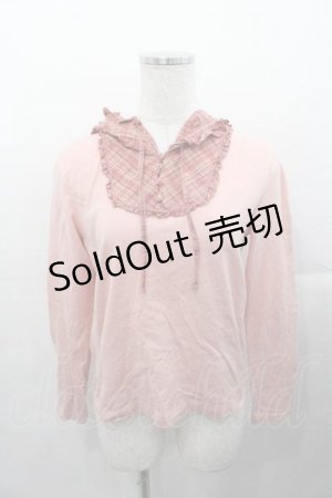画像: PINK HOUSE / チェックヨーク切替フード付きプルオーバー M ピンク I-25-11-04-026-LO-TO-SA-ZI