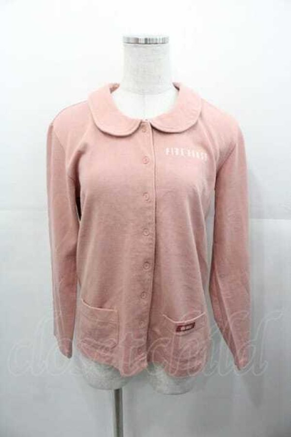 画像1: PINK HOUSE / ポケット&襟付きカットソーカーディガン M ピンク I-25-11-04-030-LO-TO-SA-ZI (1)