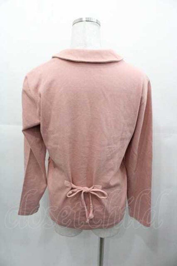 画像2: PINK HOUSE / ポケット&襟付きカットソーカーディガン M ピンク I-25-11-04-030-LO-TO-SA-ZI (2)