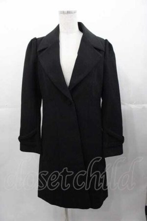 画像: EATME / 1つボタンコート  黒 I-25-11-04-040-LO-CO-SA-ZI