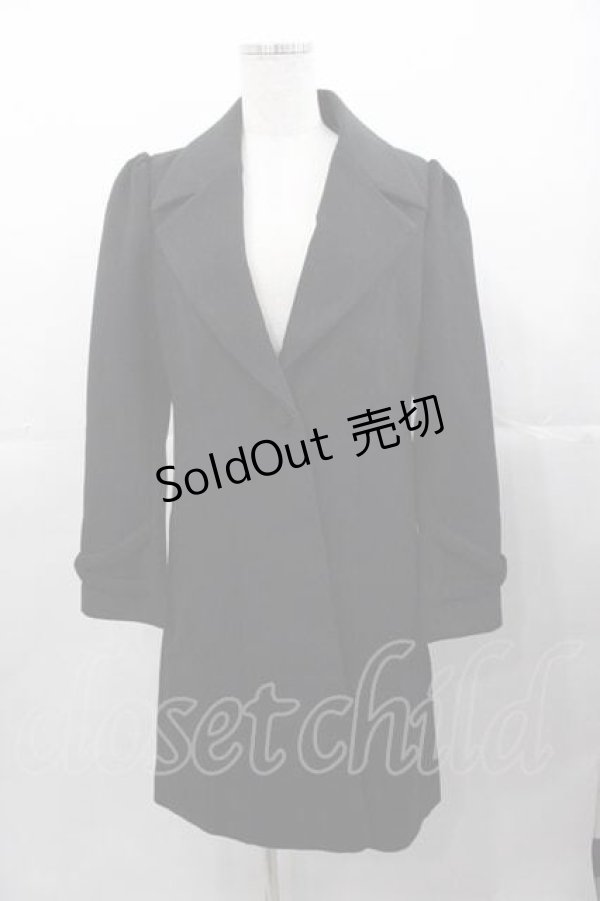 画像1: EATME / 1つボタンコート  黒 I-25-11-04-040-LO-CO-SA-ZI (1)