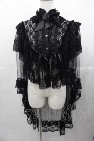 画像: MR corset / レースチュールケープ  黒 I-25-11-04-041-PU-JA-SA-ZI
