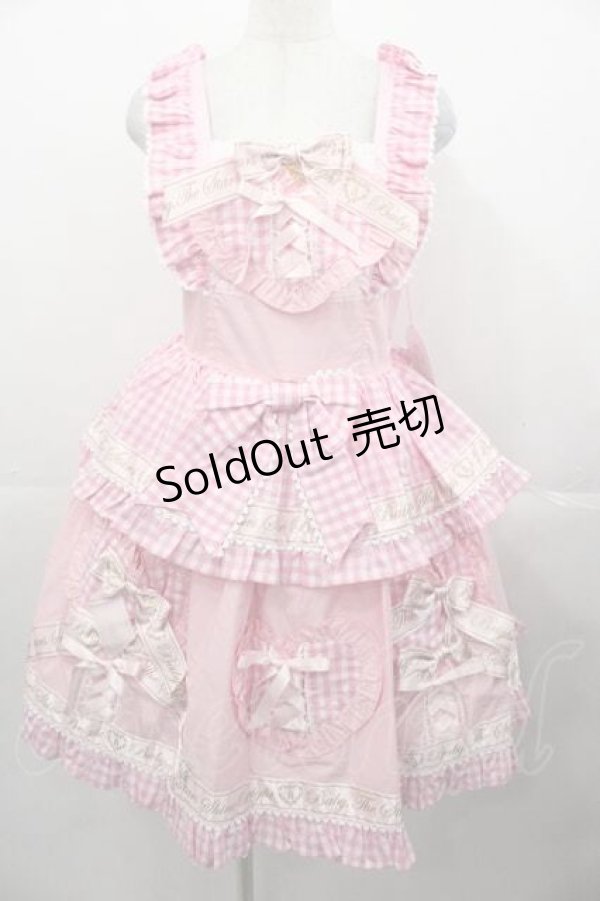 画像1: BABY,THE STARS SHINE BRIGHT / Best Wishes Hearty Ginghamジャンパースカート  ピンク I-25-11-04-043-BA-OP-SA-ZI (1)