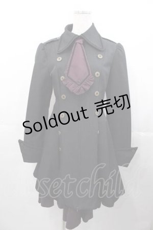 画像: ATELIER BOZ / シルヴィコートワンピース L 黒Ｘボルドー I-25-11-04-048-EL-OP-SA-ZI