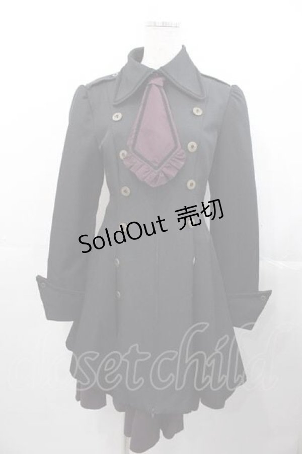 画像1: ATELIER BOZ / シルヴィコートワンピース L 黒Ｘボルドー I-25-11-04-048-EL-OP-SA-ZI (1)